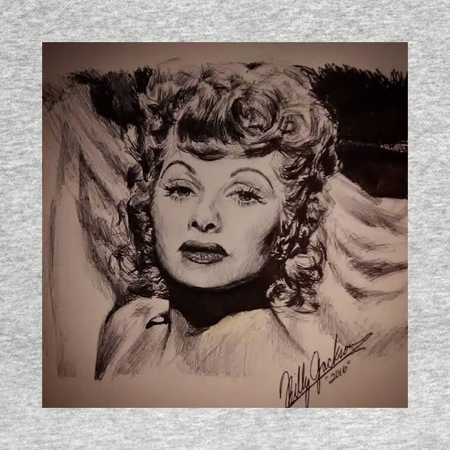 INK PEN PORTRAIT OF LUCILLE BALL by billyhjackson86